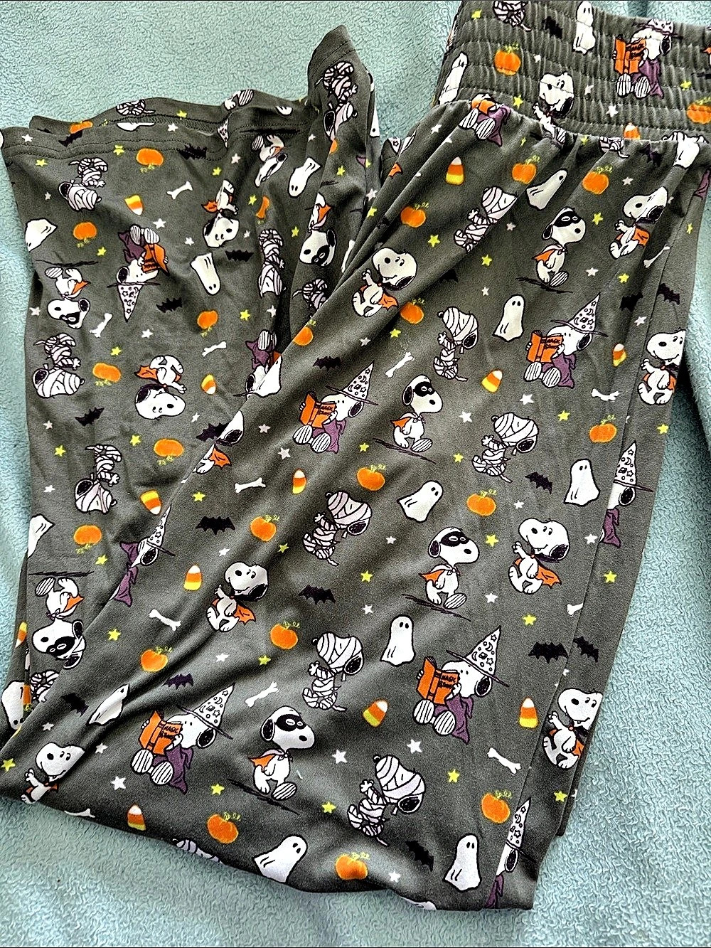 munki Peanuts Snoopy Halloween Print Lounge Pants size Med